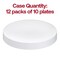 Solid White Organic Round Disposable Plastic Dinner Plates - 10.25" (120 Plates)